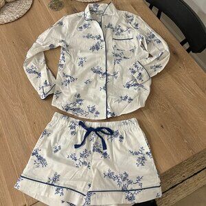Petite Plume Indigo Floral Short Pajamas Size XS